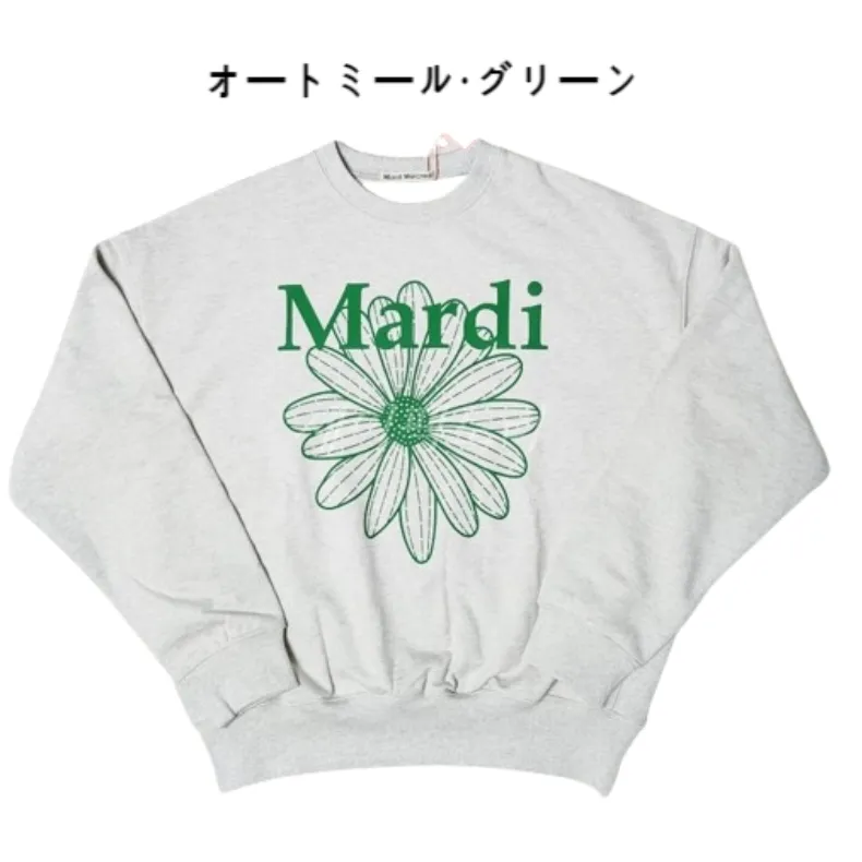 Mardi Mercredi  |Unisex Street Style U-Neck Long Sleeves Plain Cotton Logo