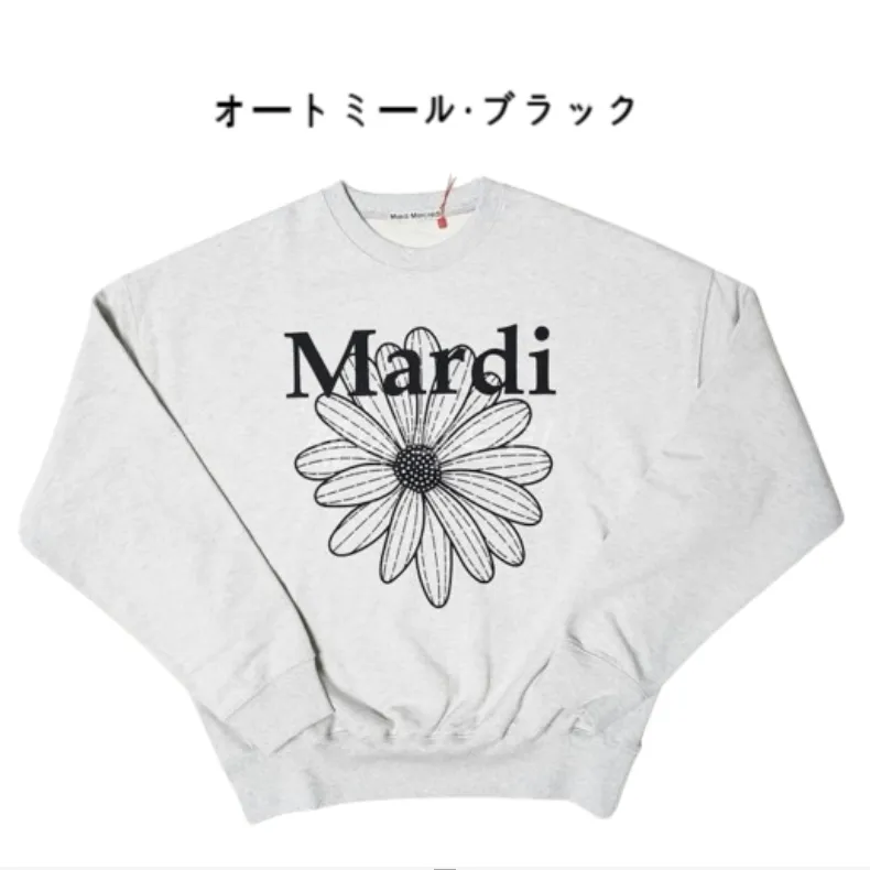 Mardi Mercredi  |Unisex Street Style U-Neck Long Sleeves Plain Cotton Logo