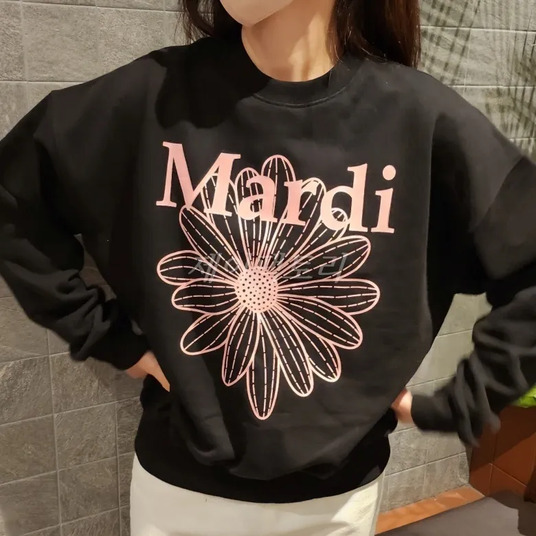 Mardi Mercredi  |Unisex Street Style U-Neck Long Sleeves Plain Cotton Logo