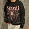 Mardi Mercredi  |Unisex Street Style U-Neck Long Sleeves Plain Cotton Logo