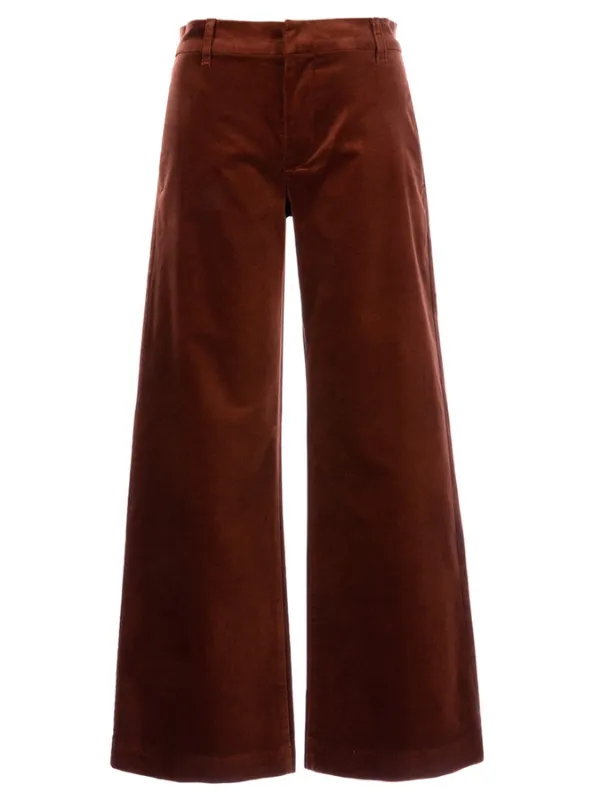 Meg Wide Leg Trousers- Brick