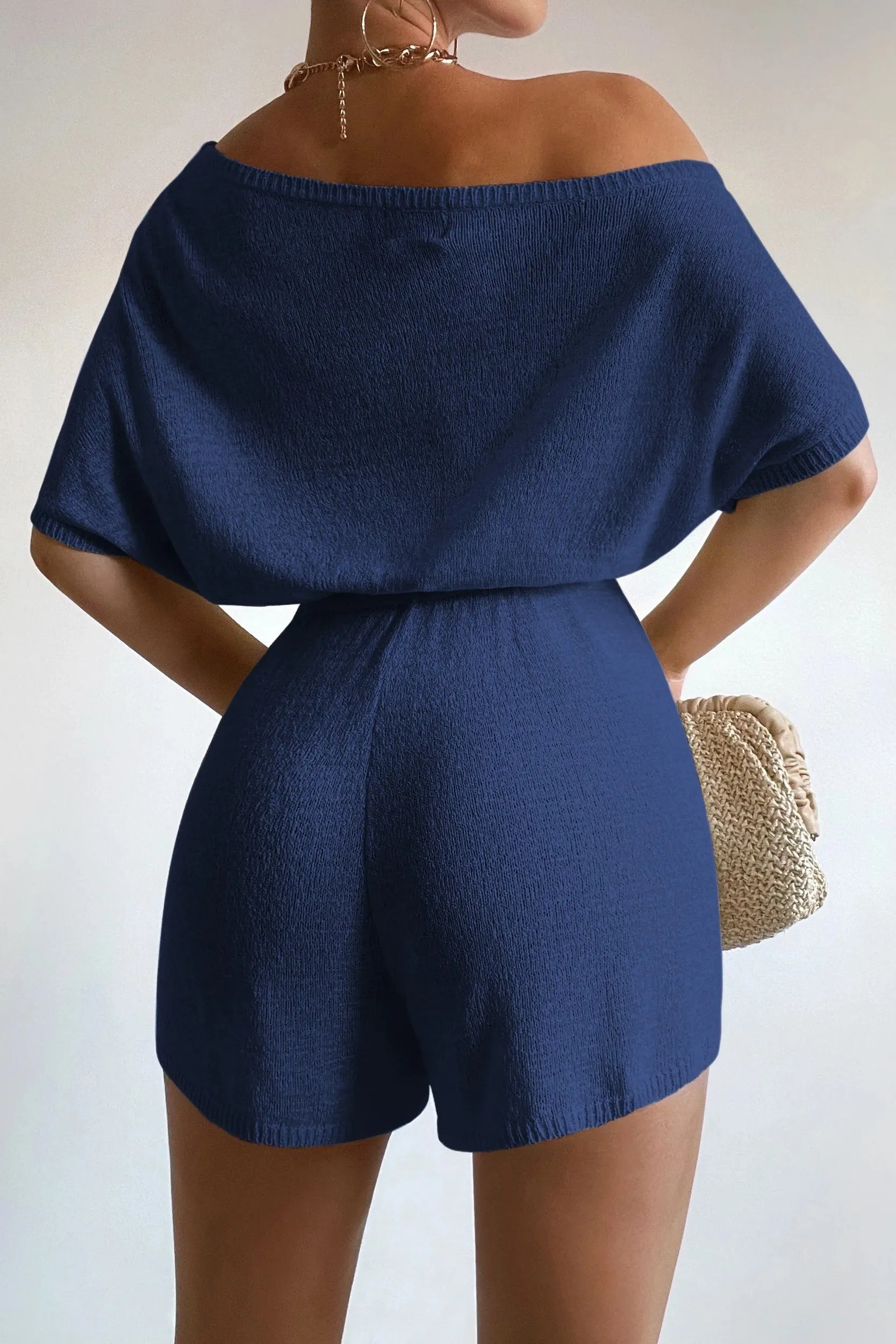 Mia Knit Romper - Steel