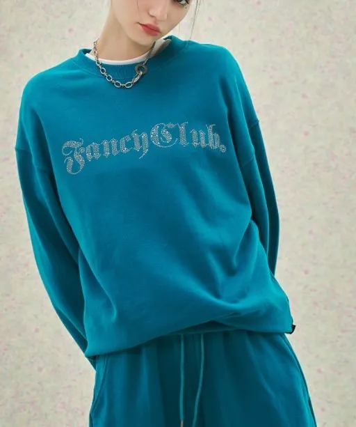 NASTY FANCY CLUB  |Unisex Street Style Long Sleeves Cotton Logo