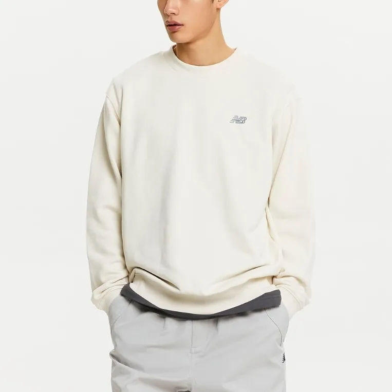 New Balance  |Unisex Street Style Long Sleeves Plain Cotton Logo