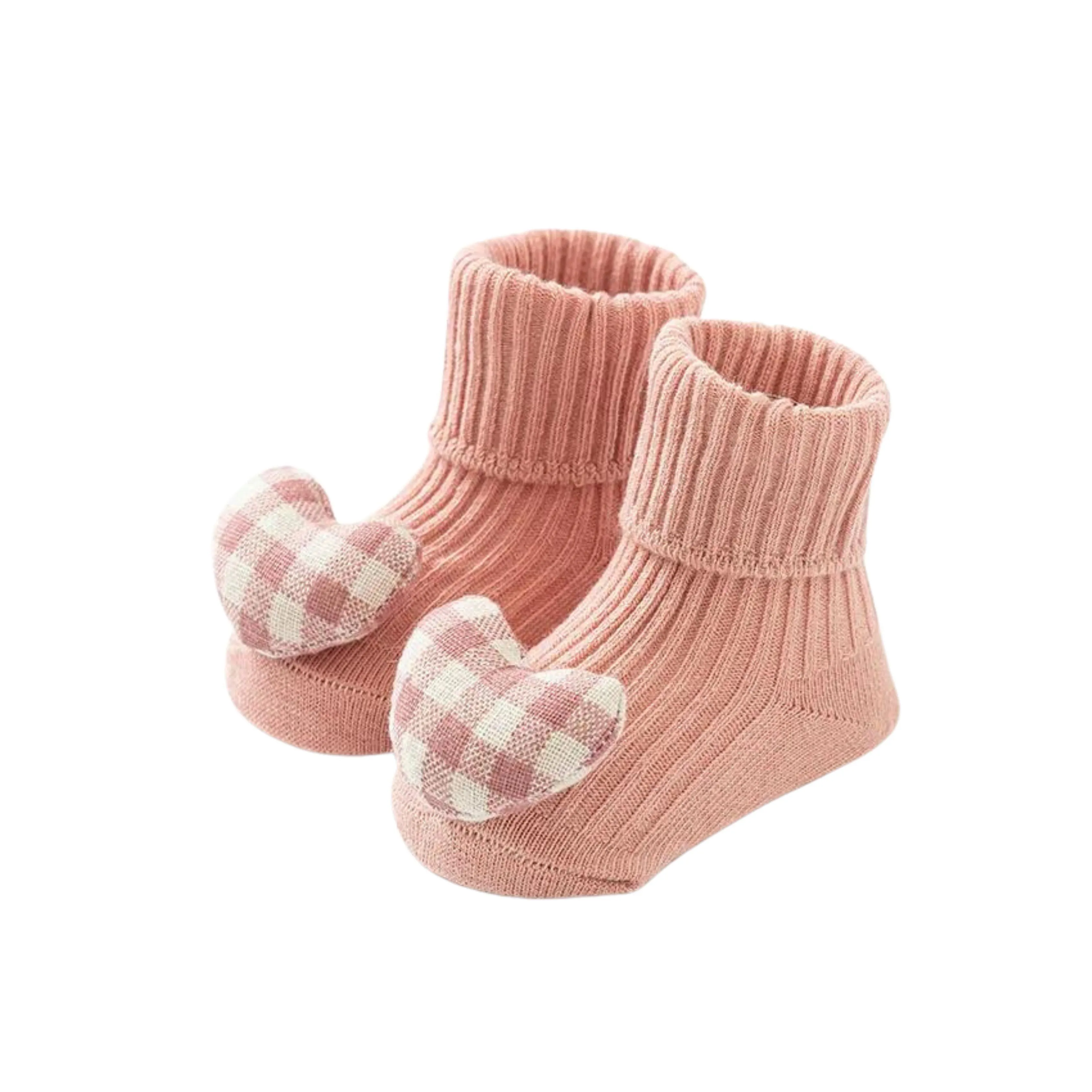 Non-Slip 3D Baby Floor Socks in Grey Bear