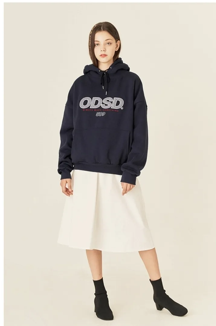 Odd Studio  |Unisex Street Style Long Sleeves Plain Logo Hoodies