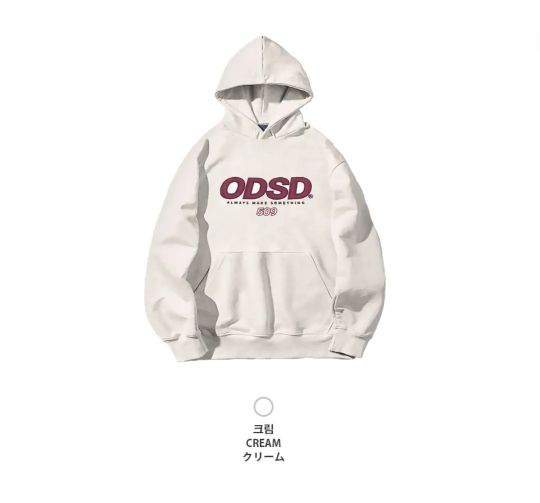 Odd Studio  |Unisex Street Style Long Sleeves Plain Logo Hoodies