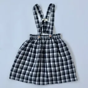 Olivier London Grey Check Linen Skirt: 3-4 Years