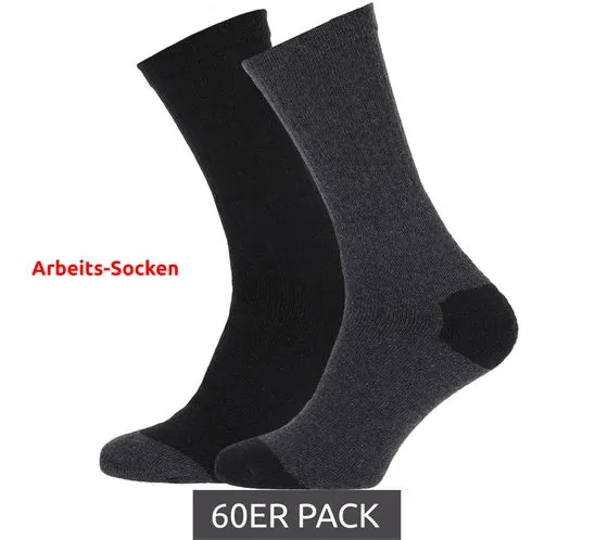 Pack of 60 STAPP Mega thermal socks cotton stockings work socks in different colors