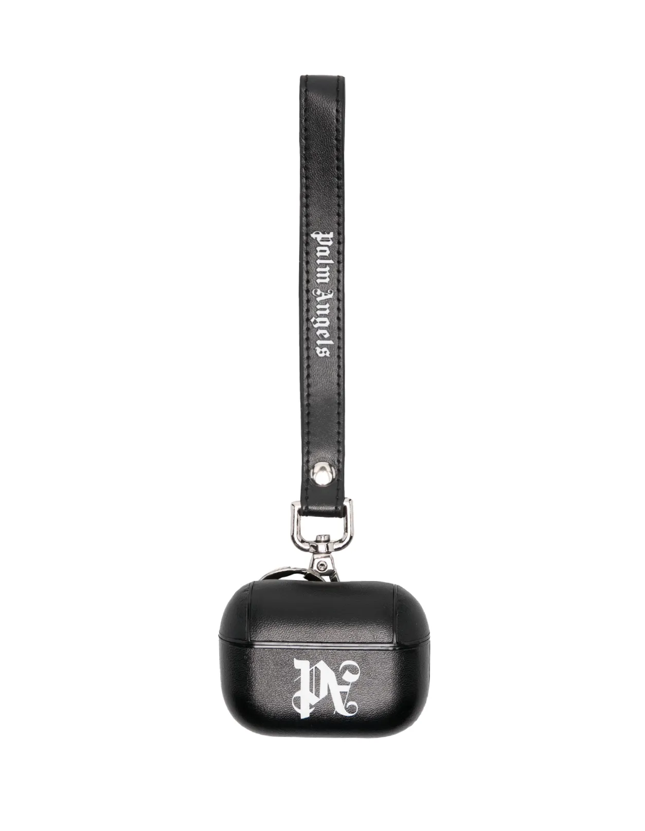 PALM ANGELS Black AirPods Case With Monogram