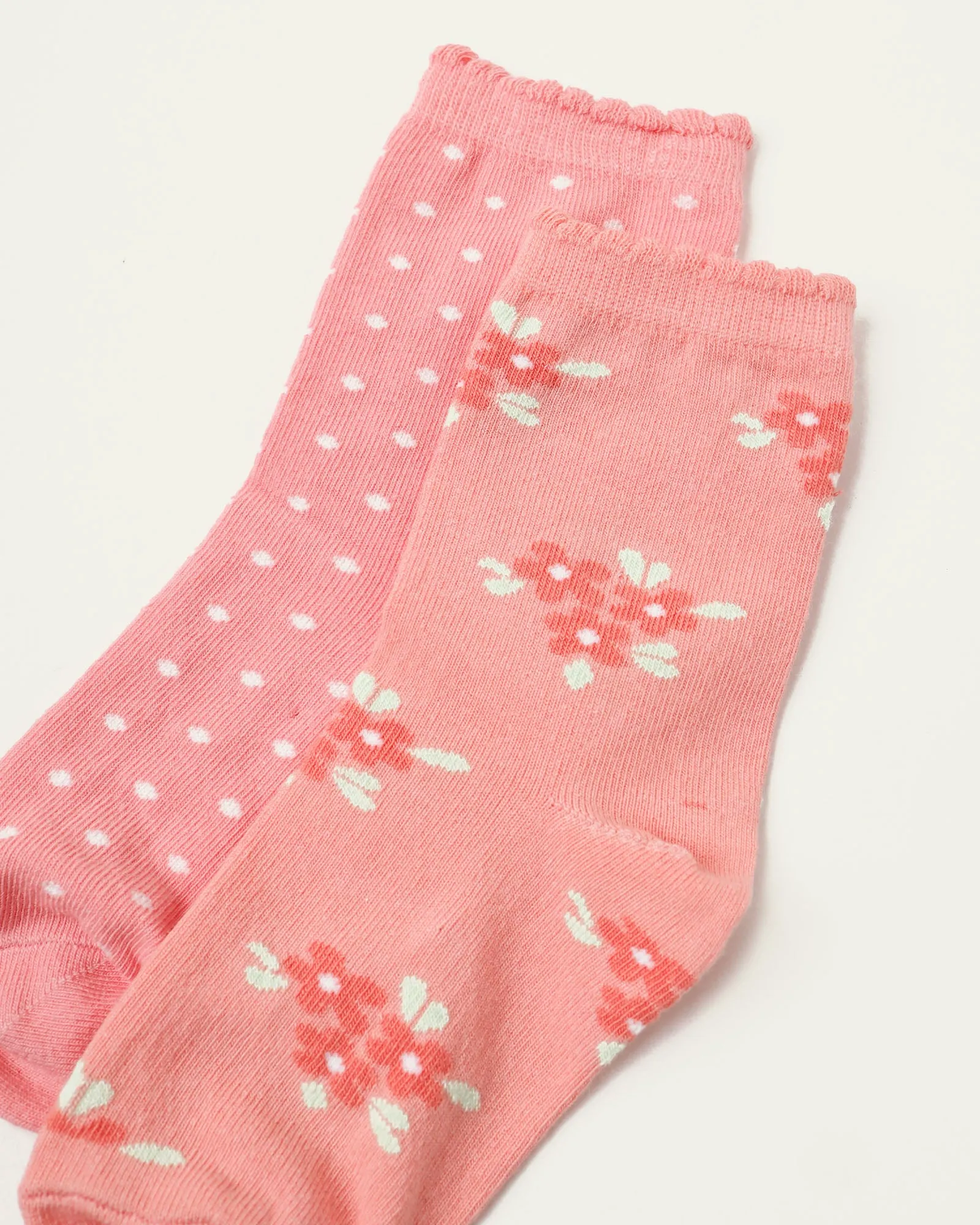 Pink Floral and Polka Dots Set