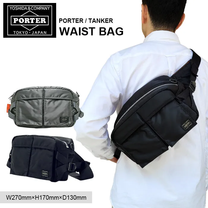 Porter Yoshida Japan Tanker Waist Bag Black [622-78302]