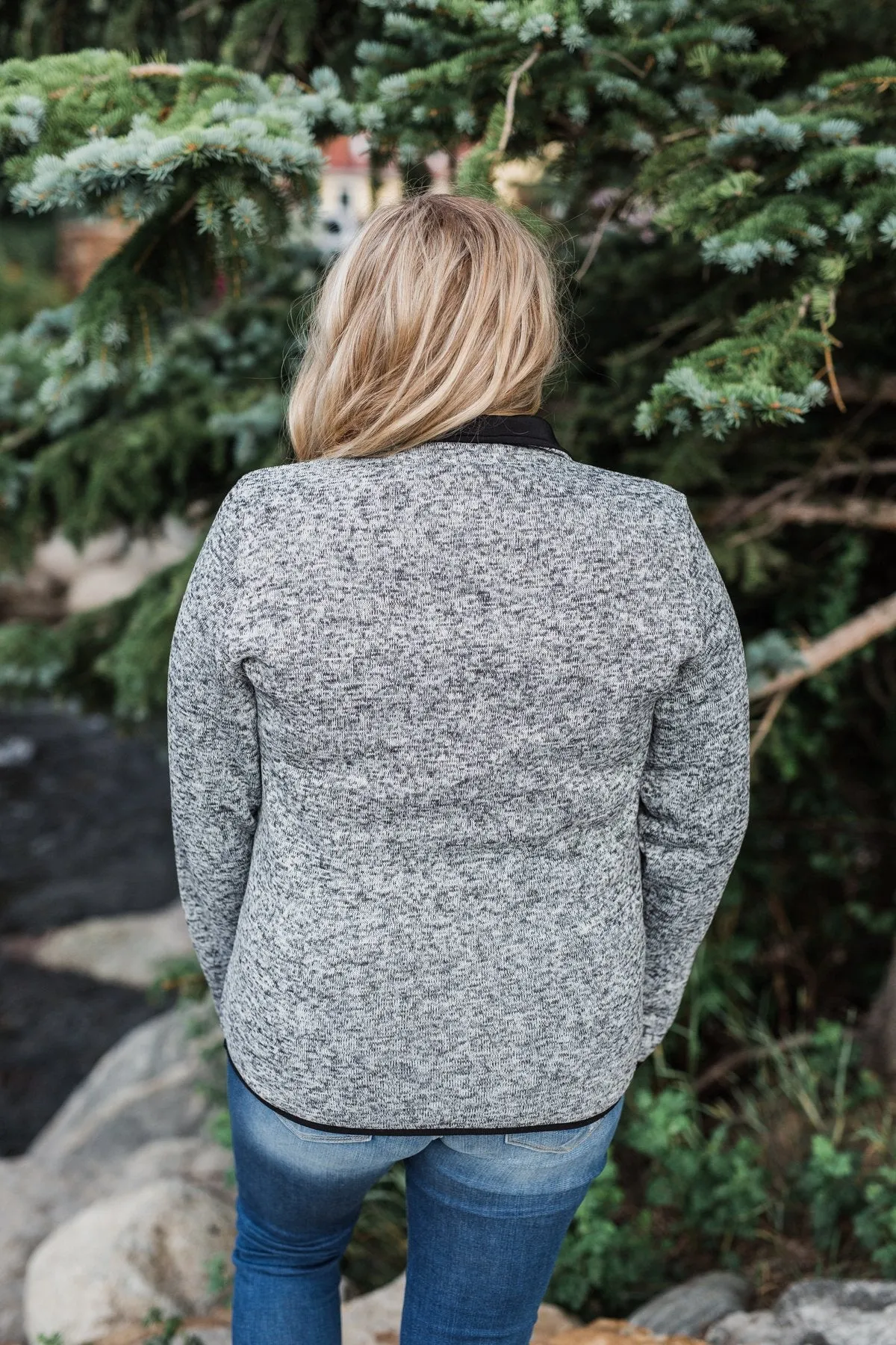 Pulse Exclusive Quarter Button Pullover- Heather Grey