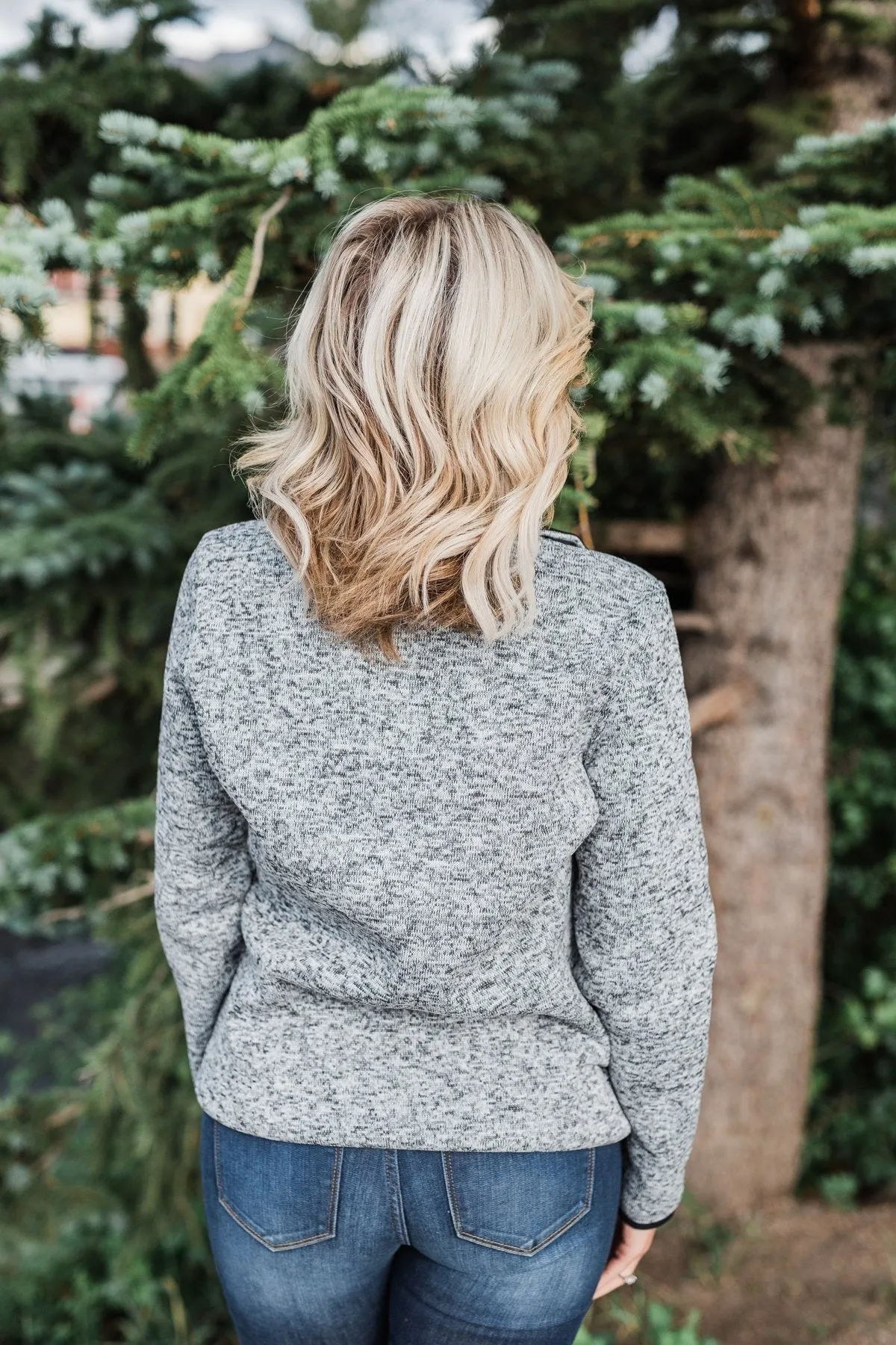 Pulse Exclusive Quarter Button Pullover- Heather Grey