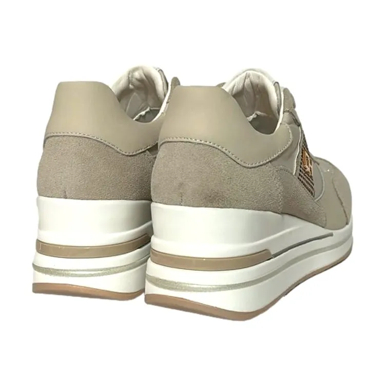 QH7 Queen Helena QH7017 Sneaker Donna Stringate Beige