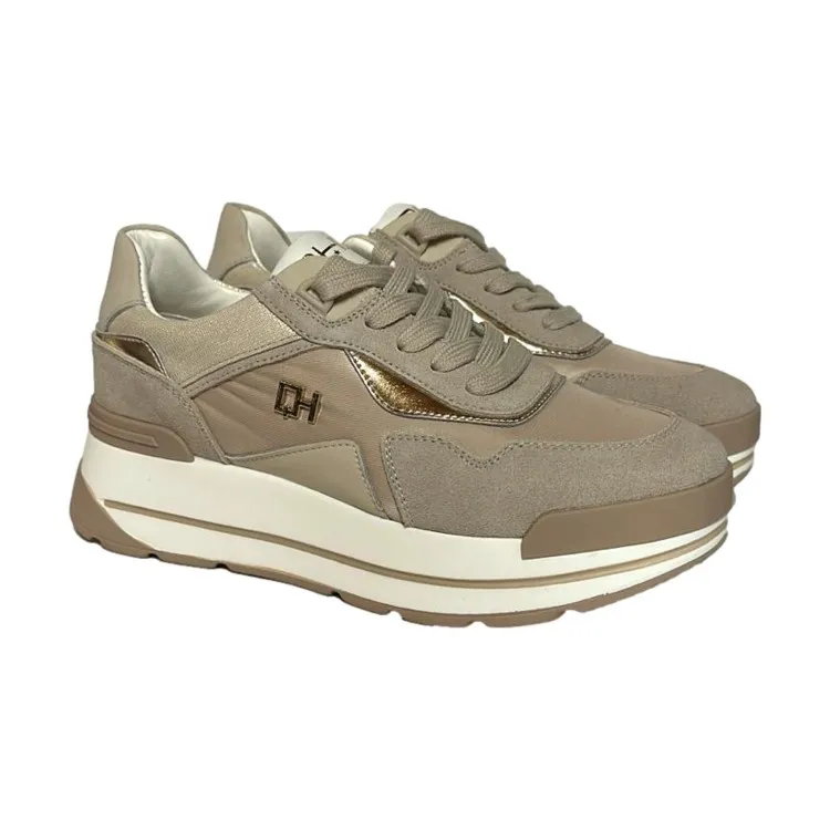 QH7 Queen Helena QH7024 Sneaker Donna Stringate Beige