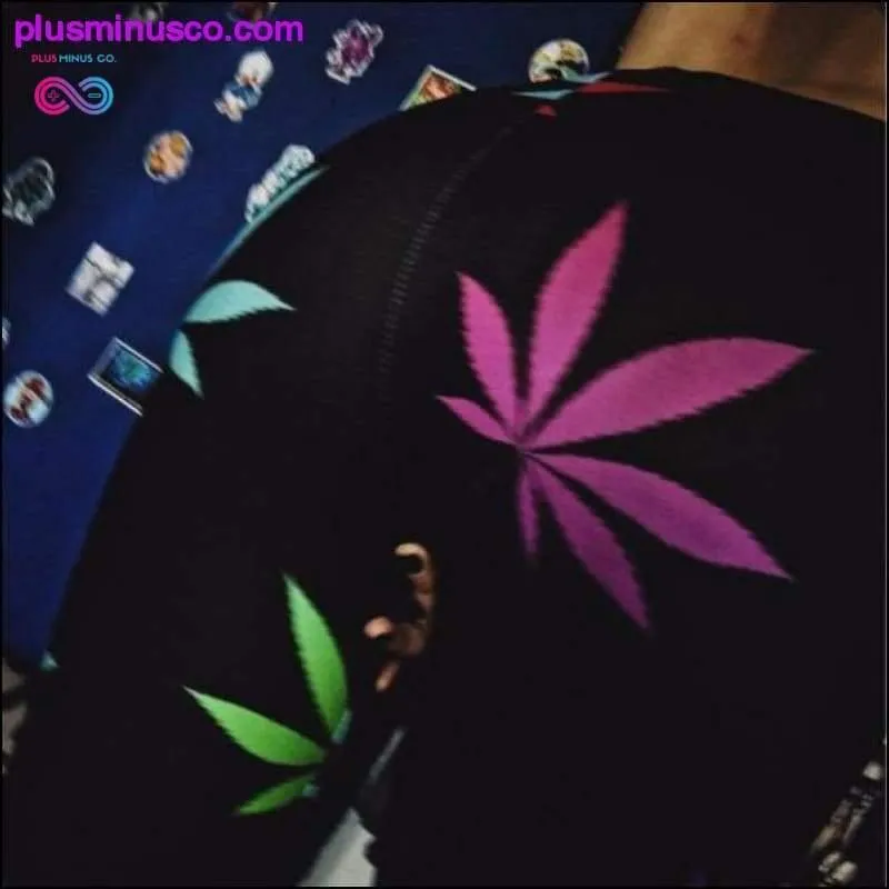 Rainbow Marijuana Leaf Leggings