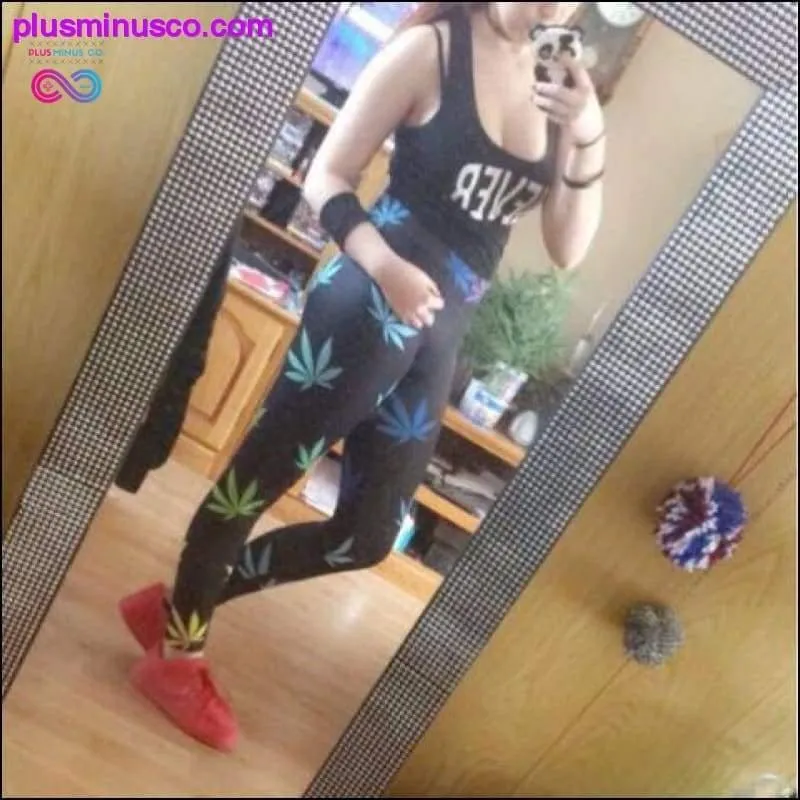 Rainbow Marijuana Leaf Leggings