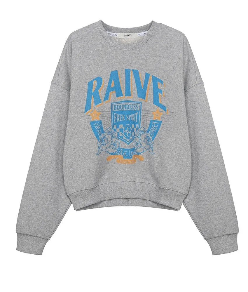 RAIVE  |Street Style U-Neck Long Sleeves Plain Cotton Logo