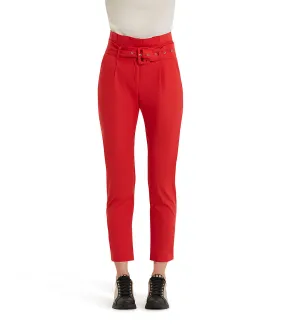 Red palazzo trousers