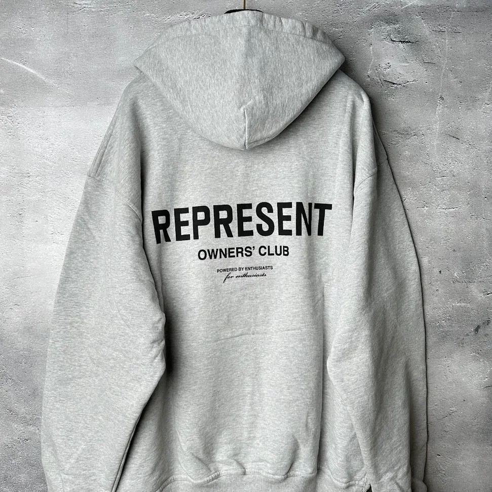 REPRESENT  |Unisex Street Style Long Sleeves Plain Cotton Logo