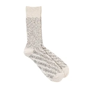 ROTOTO KASURI RIBBED SOCKS GRAY / BLACK