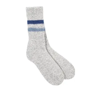 ROTOTO RETRO WINTER OUTDOOR SOCKS GRAY / BLUE / L.BLUE