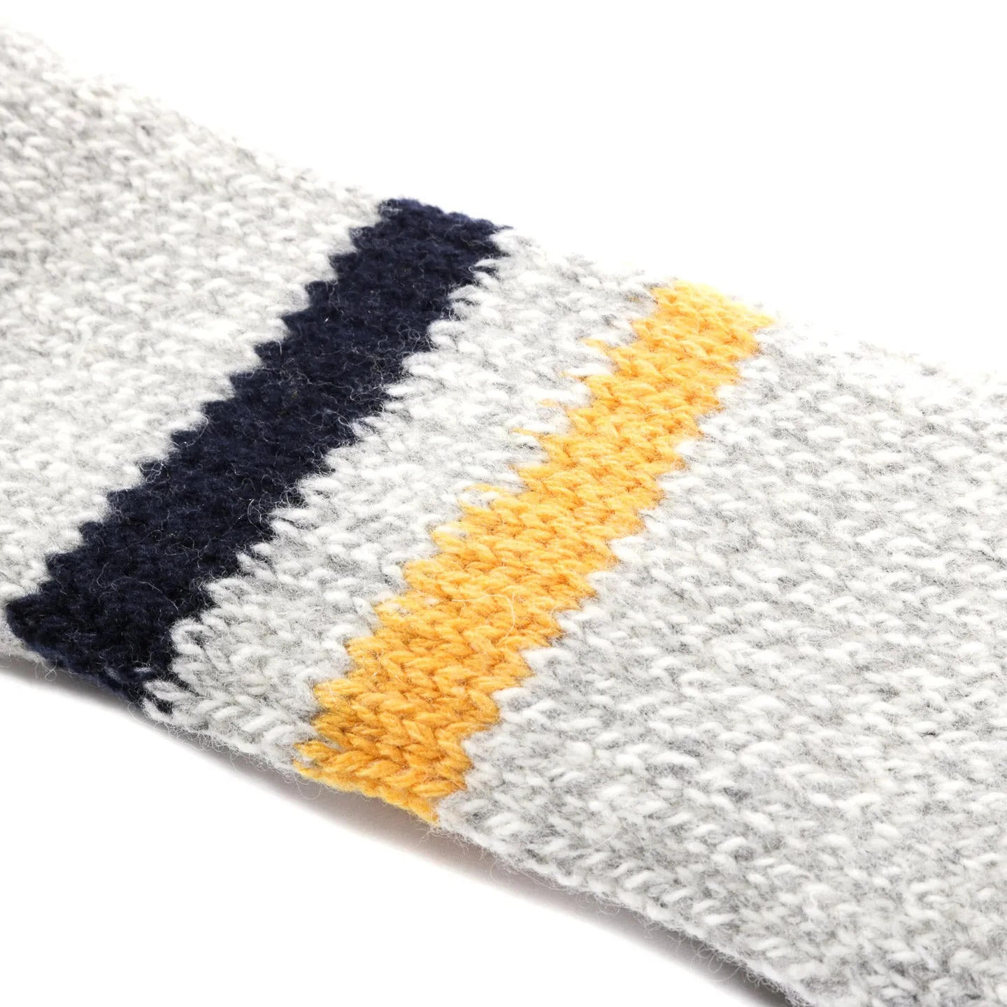 ROTOTO RETRO WINTER OUTDOOR SOCKS GRAY / NAVY / YELLOW