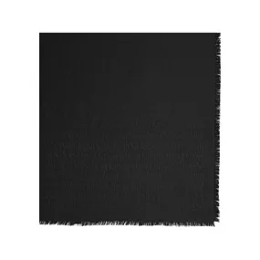 SAINT LAURENT Large Silk Blend Square Scarf - BLACK