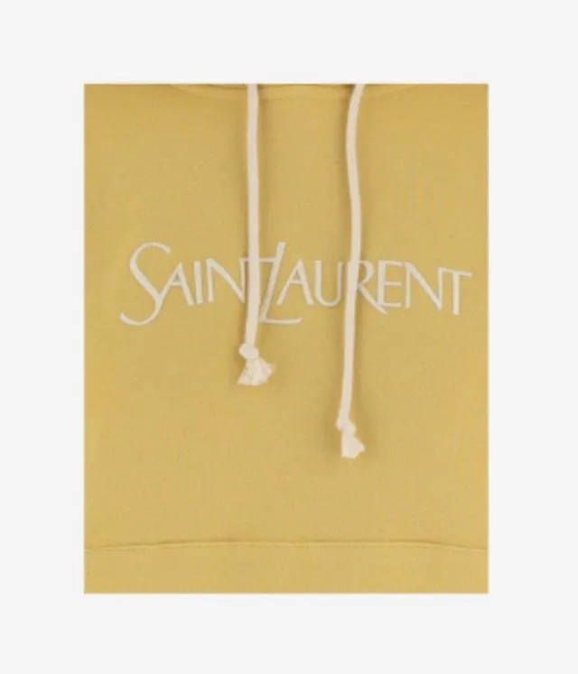 Saint Laurent  |Street Style Long Sleeves Cotton Oversized Logo