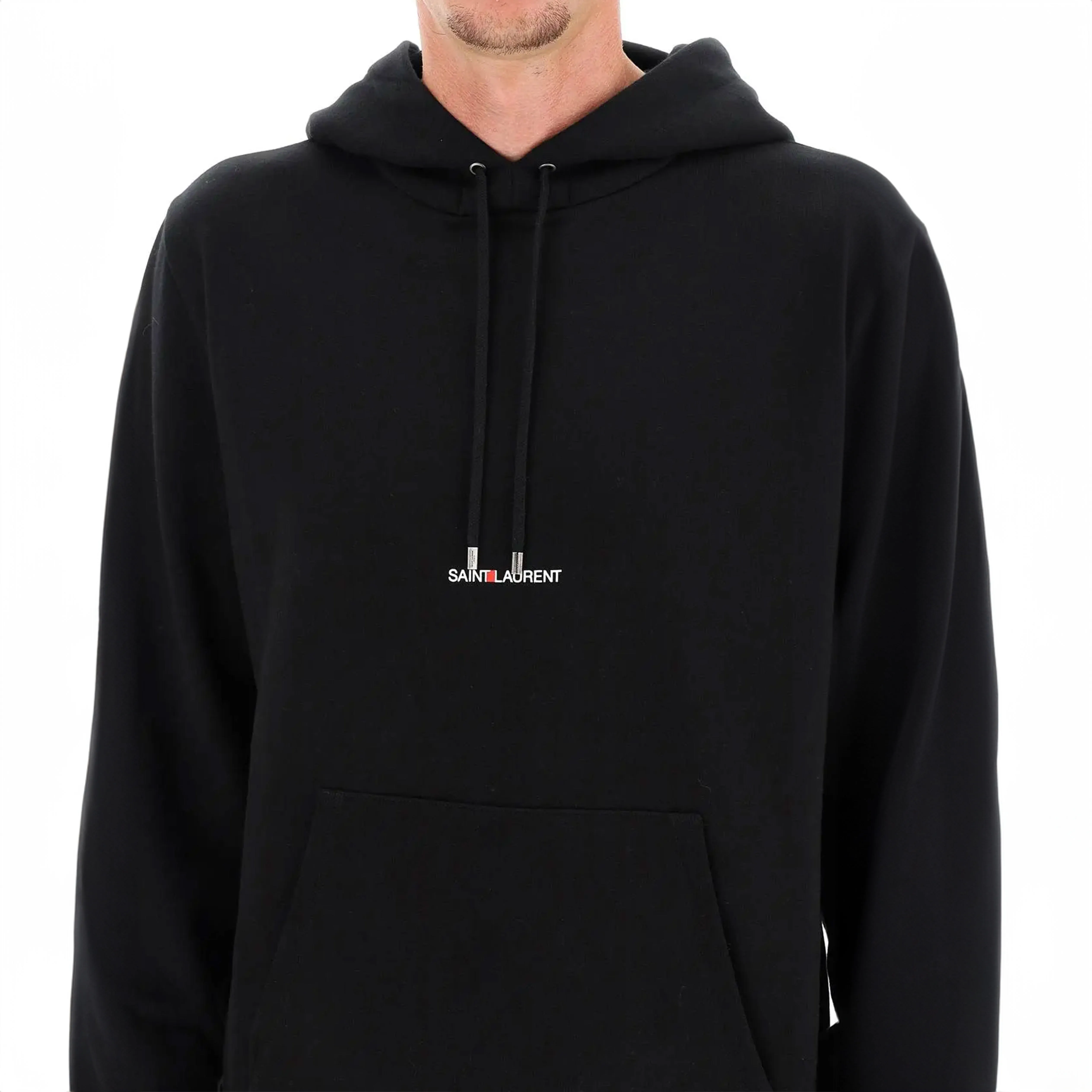 Saint Laurent  |Street Style Long Sleeves Plain Cotton Logo Luxury Hoodies