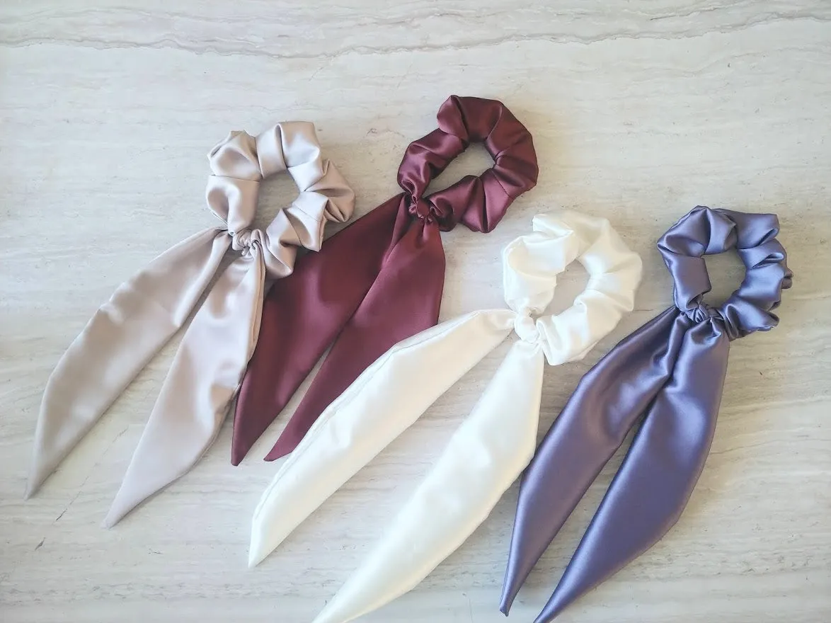 Satin Scrunchie Scarf