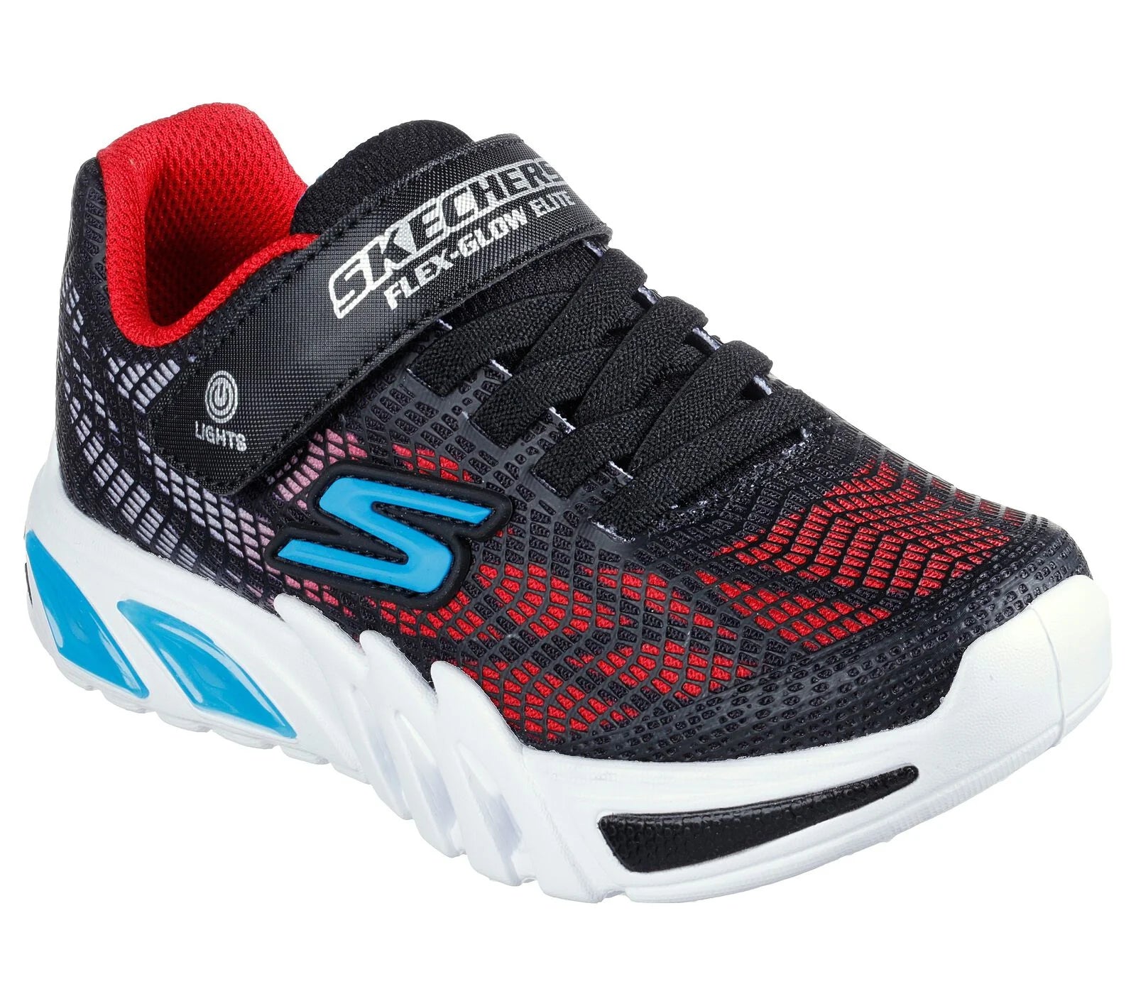 Skechers Black/Red Flex-Glow Vorlo Children's Sneaker