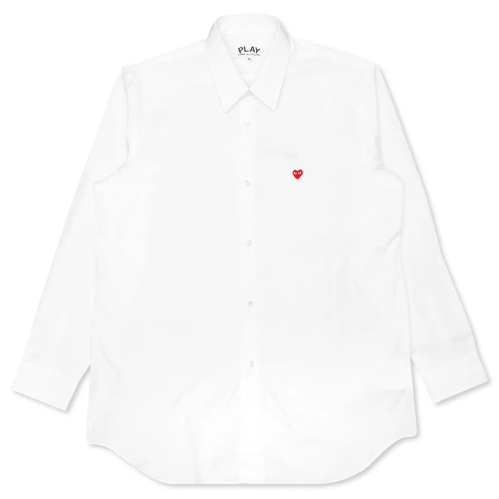 Small Emblem Button Down - White