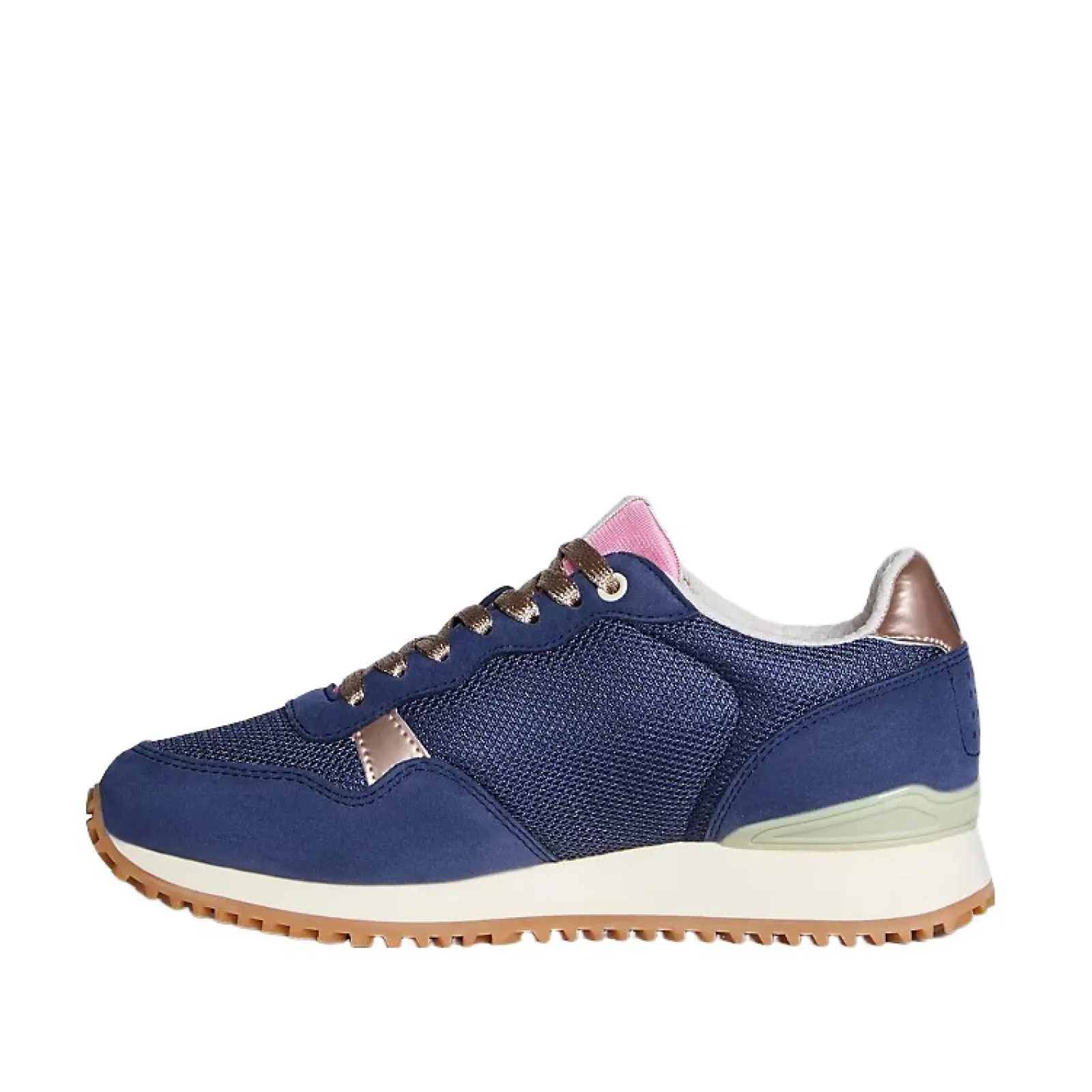 Sneaker Astra in nabuck e tessuto tecnico blu