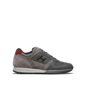 Sneaker H321 in pelle e tessuto tecnico grigio