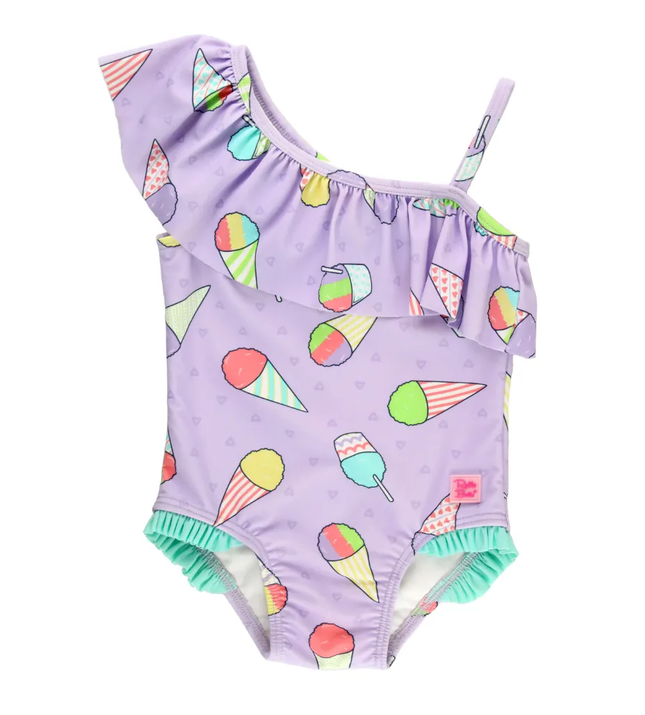 Snow Cones One Shoulder Ruffle Bathing Suit