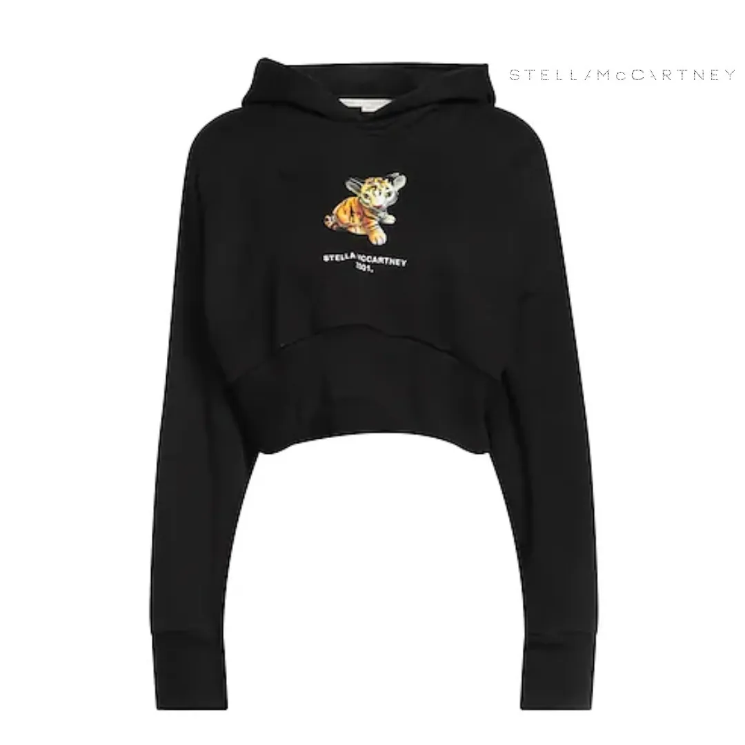 Stella McCartney  |Street Style Long Sleeves Plain Other Animal Patterns Cotton