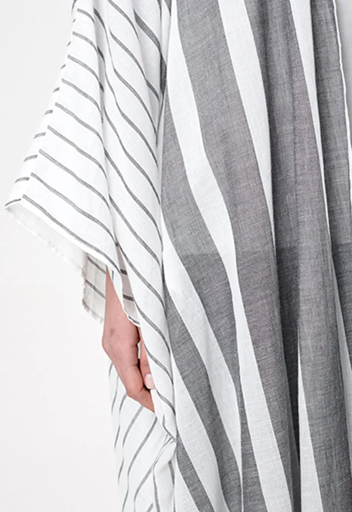 Stripes Grey Abaya