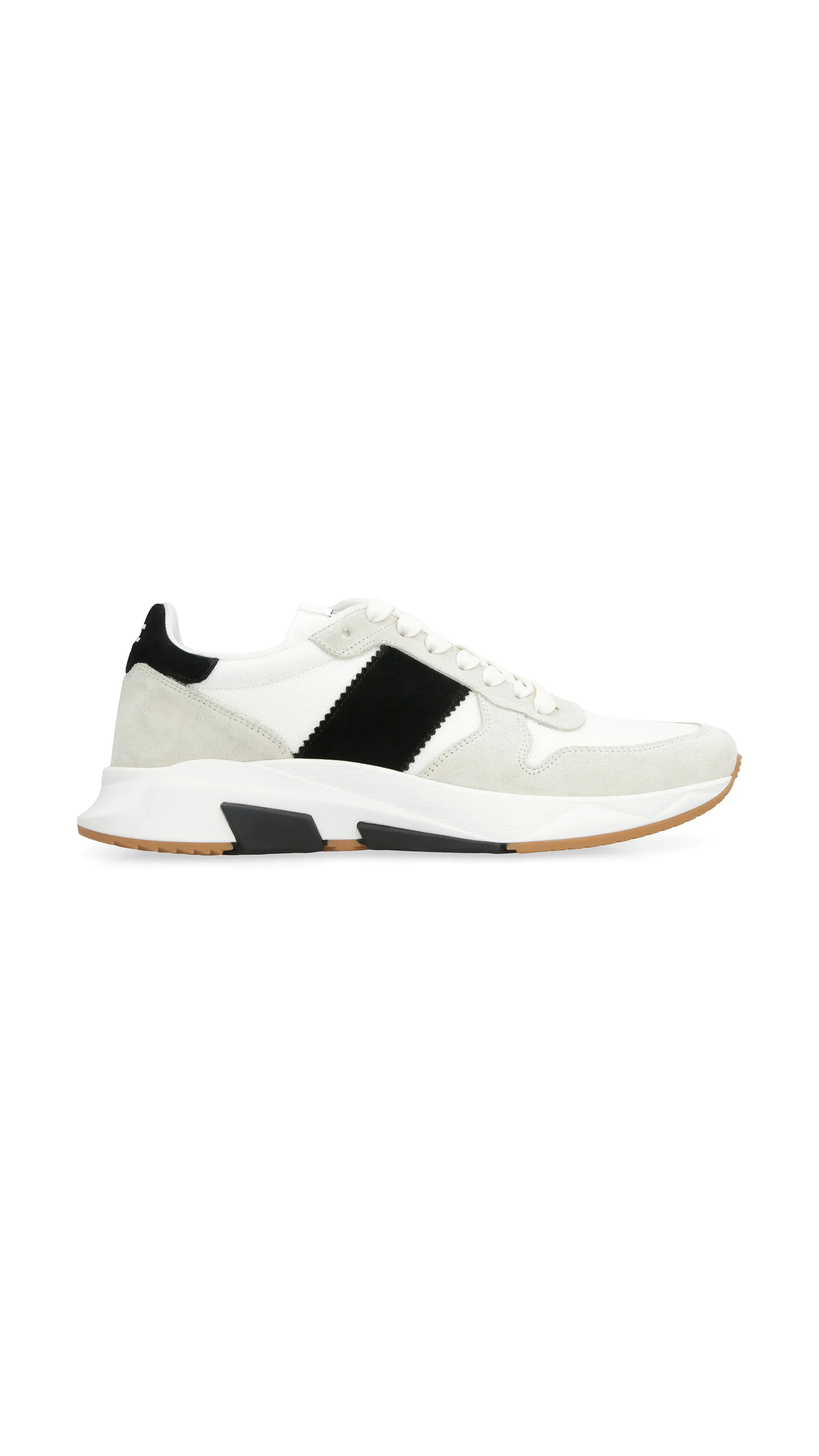 Suede and Technical Mesh Jagga Sneaker - Whiteg/Black