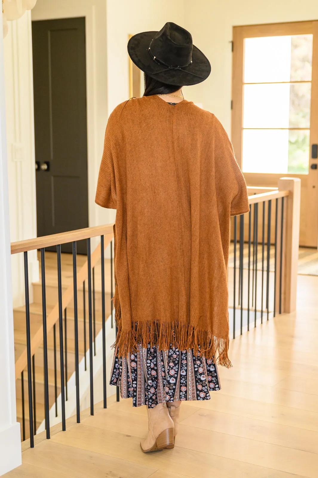 Tell My Story Rib Knit Kimono In Camel