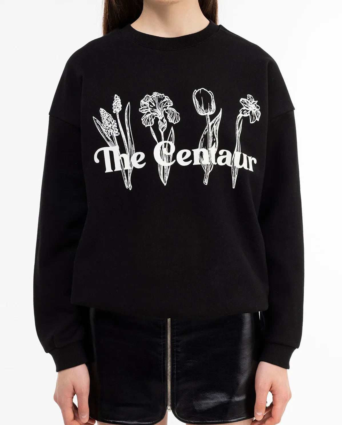 THE CENTAUR  |Crew Neck Street Style Long Sleeves Cotton Logo