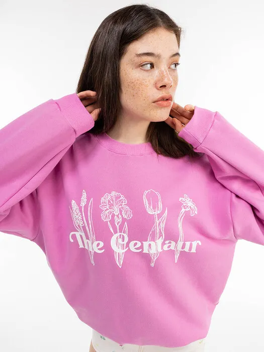 THE CENTAUR  |Crew Neck Street Style Long Sleeves Cotton Logo