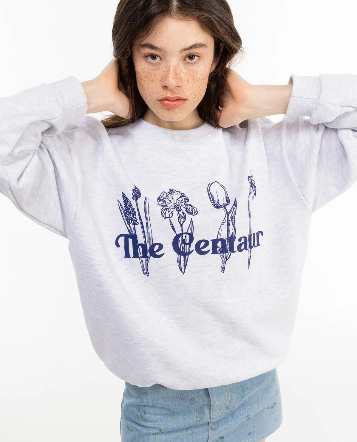 THE CENTAUR  |Crew Neck Street Style Long Sleeves Cotton Logo