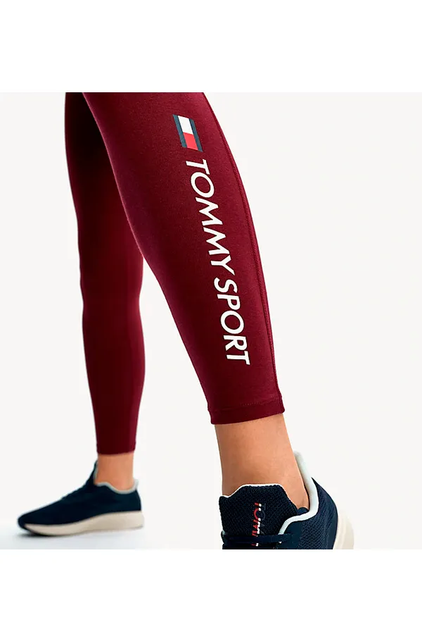 Tommy Hilfiger Women 7/8 Sport Tights Bordeaux