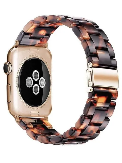 Tortoise Shell Apple Watch Band - Amber