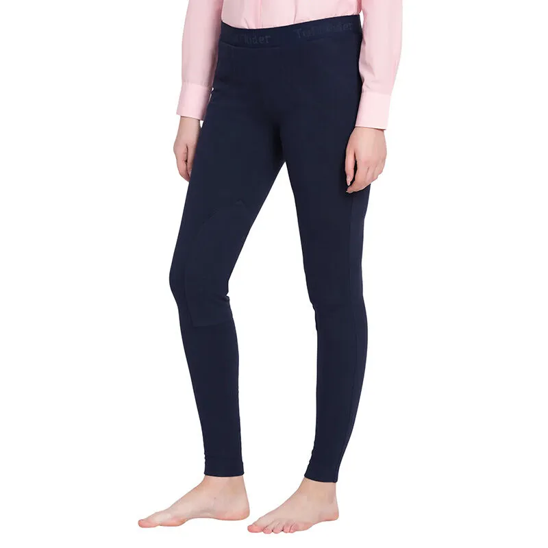 TuffRider Women's Cotton Schooling Tights - Navy