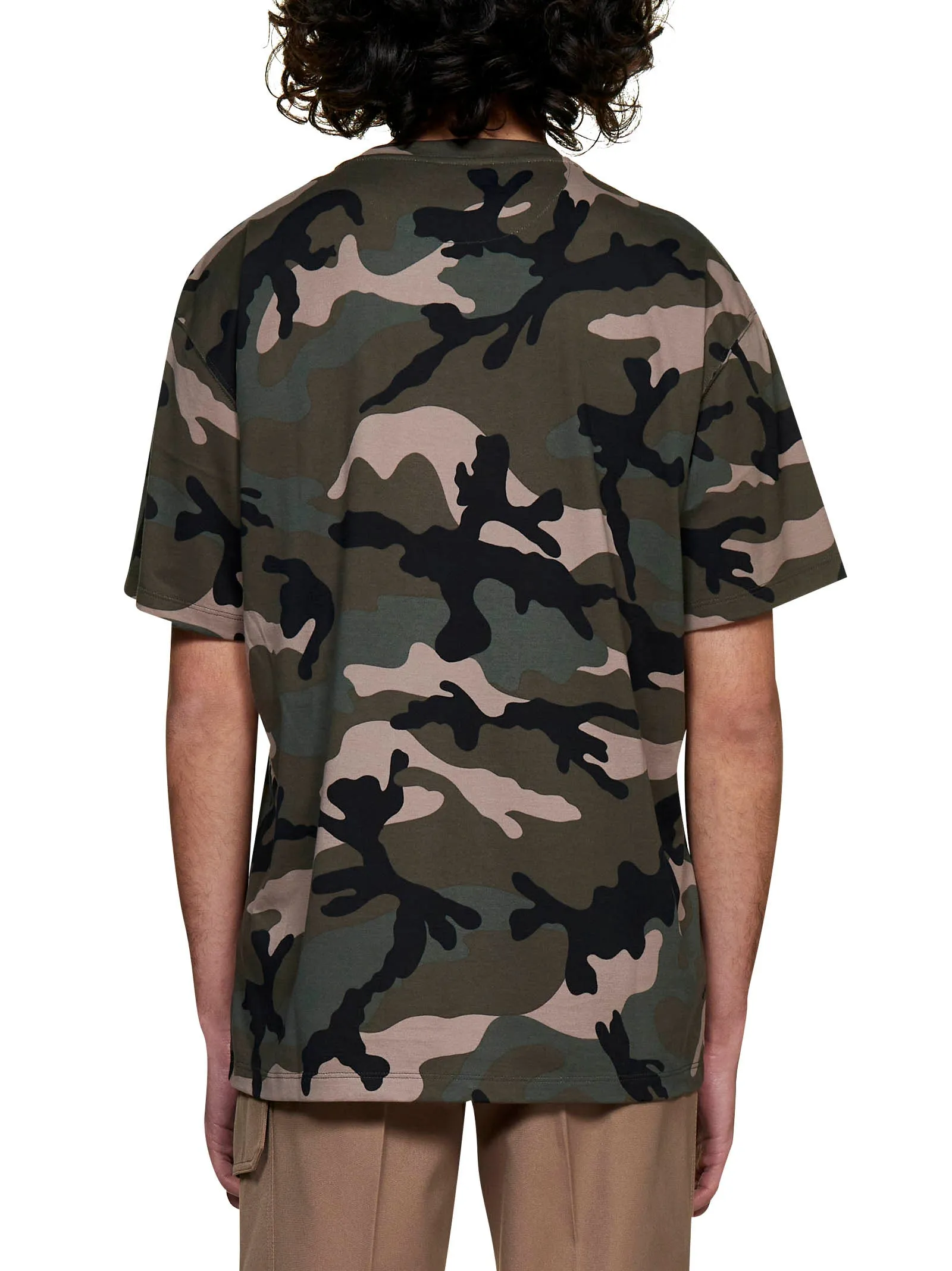 Valentino Camouflage Printed Crewneck T-Shirt