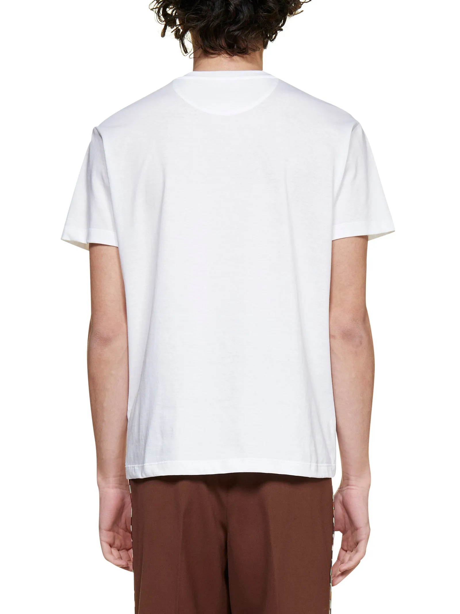 Valentino Logo Embossed Crewneck T-Shirt