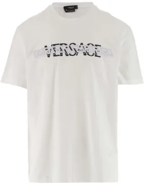 Versace Logo Printed Crewneck T-Shirt